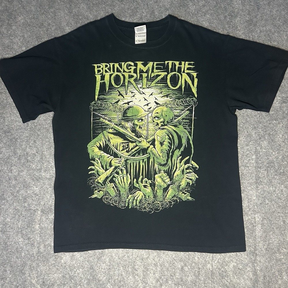 Bring Me The Horizon Men's Medium Zombie Army Black Tshirt